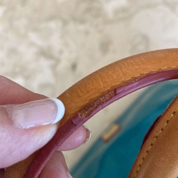 Dooney & Bourke Patent Extra Large Shopper Tote Turquoise Teal - Picture 13 of 14